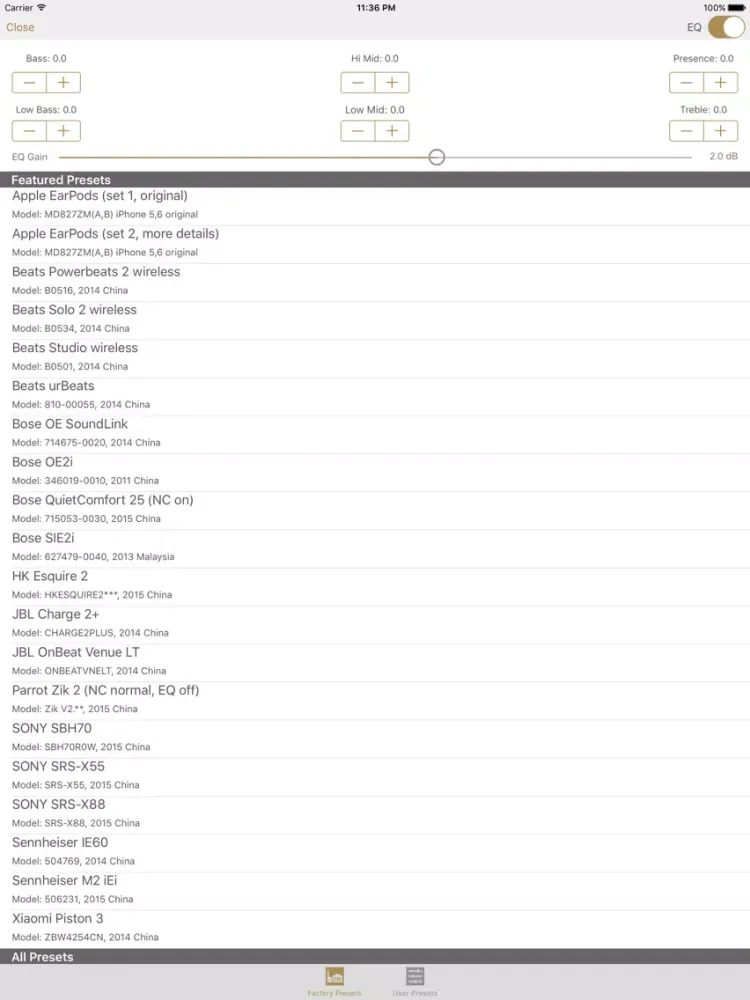 Tangkapan layar Studio Music Player | 48 bands equalizer for pro's iPad 