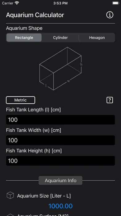Aquarium Calculator Plus Screenshots