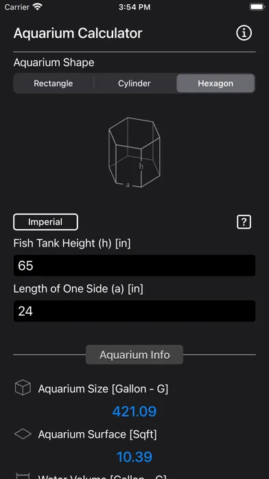 Aquarium Calculator Plus Screenshots