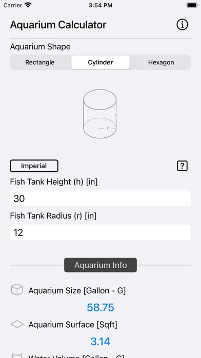 Aquarium Calculator Plus Screenshots