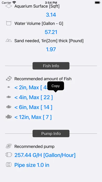 Aquarium Calculator Plus Screenshots