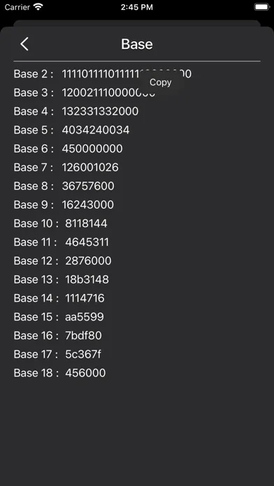 Bin Oct Dec Hex Calculator Screenshots