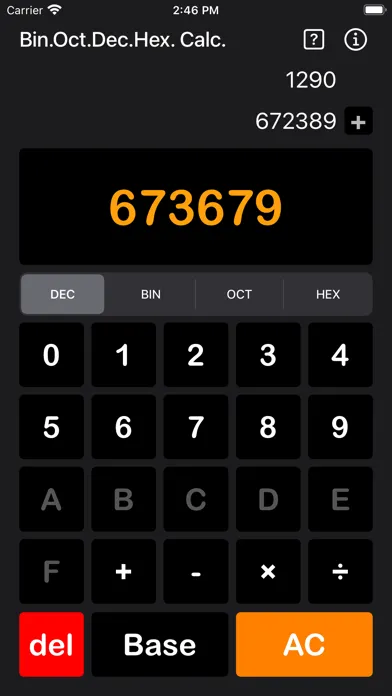 Bin Oct Dec Hex Calculator Screenshots
