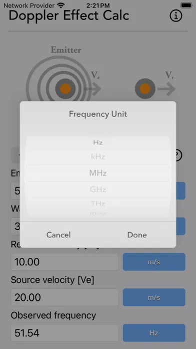 Doppler Effect Calculator سکرین شاٹس