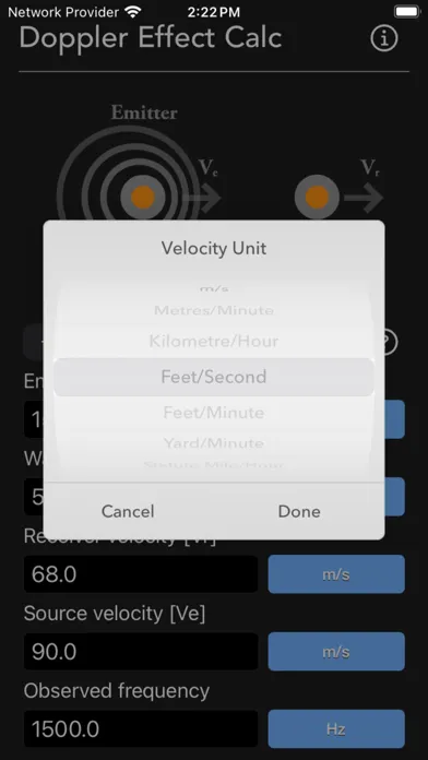 Doppler Effect Calculator سکرین شاٹس