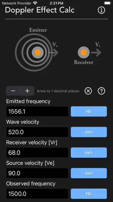 Doppler Effect Calculator سکرین شاٹس