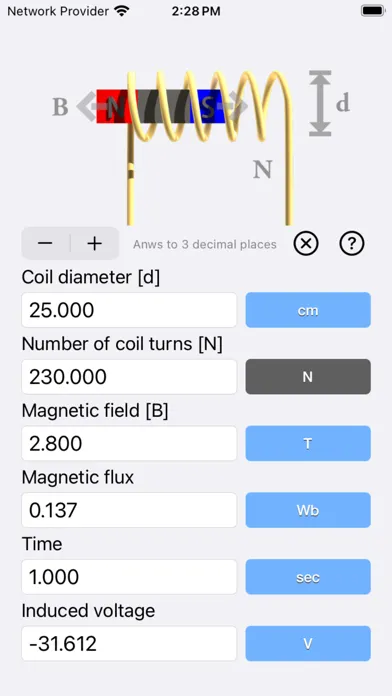 Faraday's Law Calculator 스크린샷