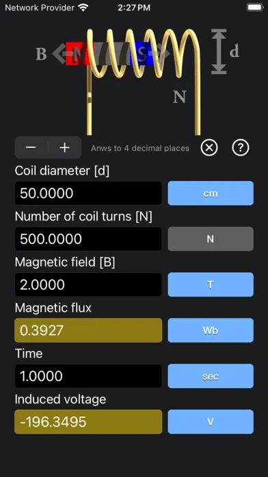 Faraday's Law Calculator 스크린샷