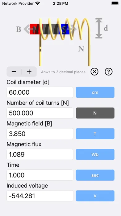 Faraday's Law Calculator 스크린샷