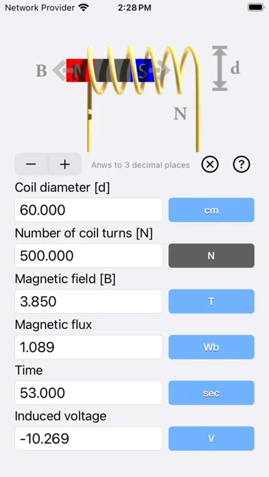 Faraday's Law Calculator 스크린샷