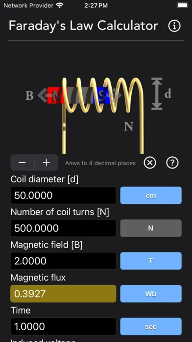 Faraday's Law Calculator 스크린샷
