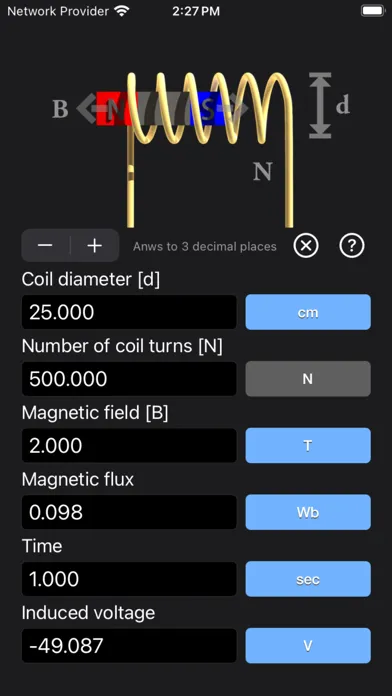 Faraday's Law Calculator 스크린샷