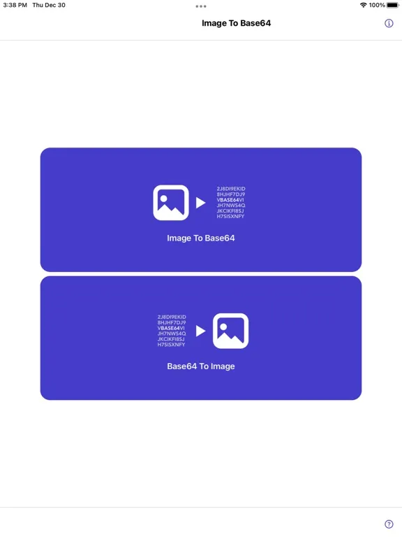 Tangkapan skrin Image to Base64 Plus iPad