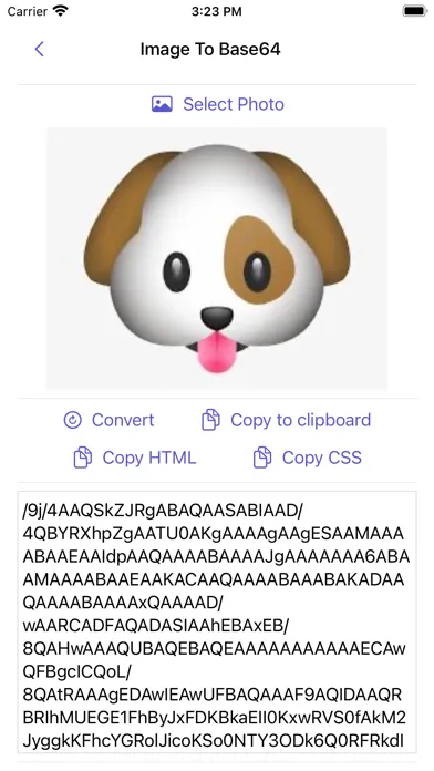 Tangkapan skrin Image to Base64 Plus