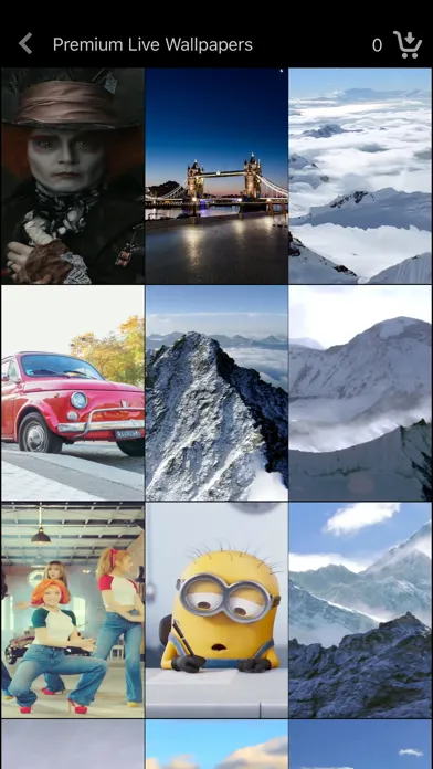 Zrzuty ekranu Live Wallpaper Collections