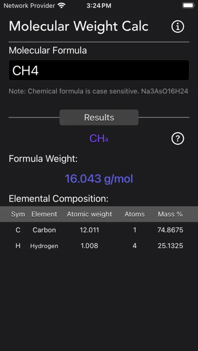 Capturas de pantalla de Molecular Weight Calculator