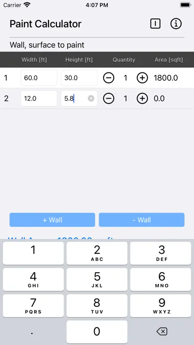 Paint Calculator Plus 스크린샷