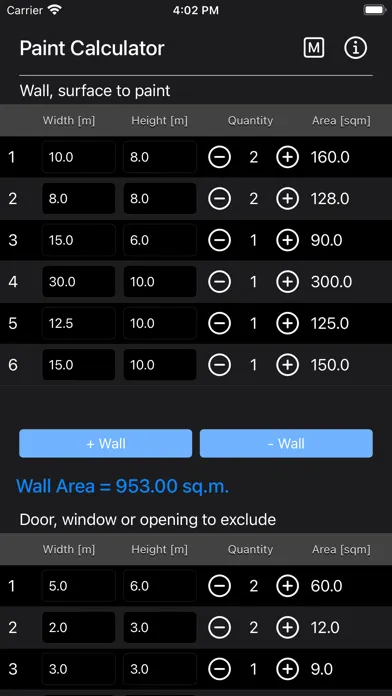 Paint Calculator Plus 스크린샷