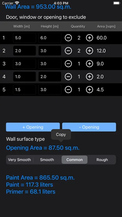Paint Calculator Plus 스크린샷