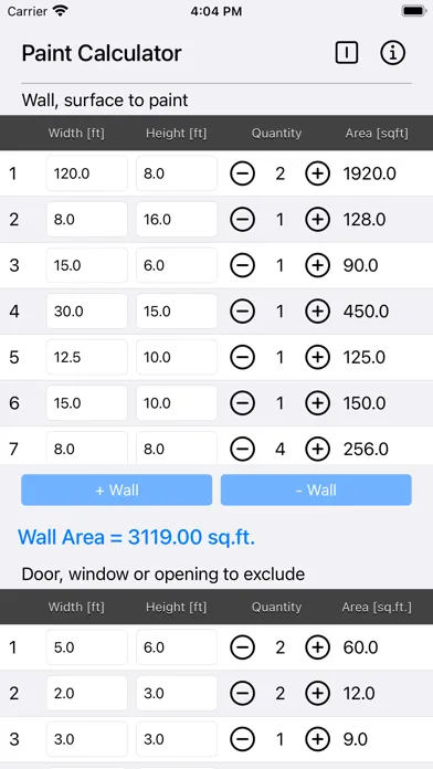 Paint Calculator Plus 스크린샷
