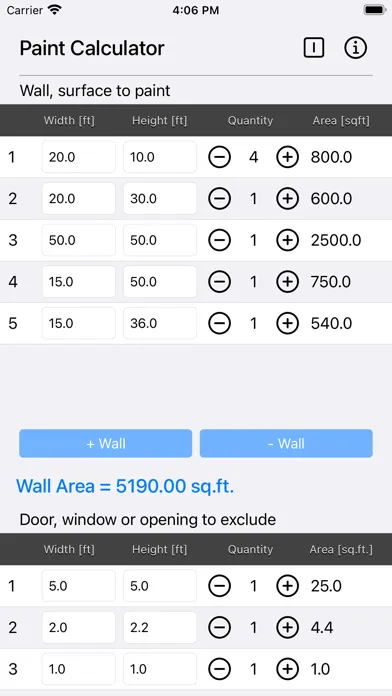 Paint Calculator Plus 스크린샷