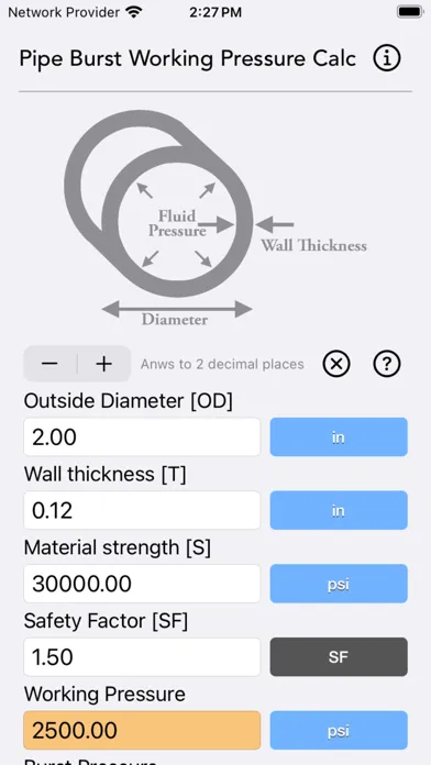 Pipe Working Pressure Calc应用截图