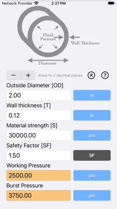 Pipe Working Pressure Calc应用截图