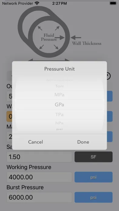 Pipe Working Pressure Calc应用截图