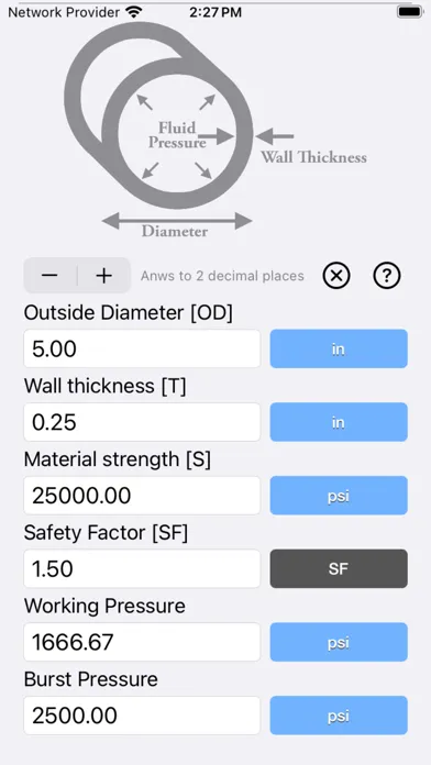 Pipe Working Pressure Calc应用截图