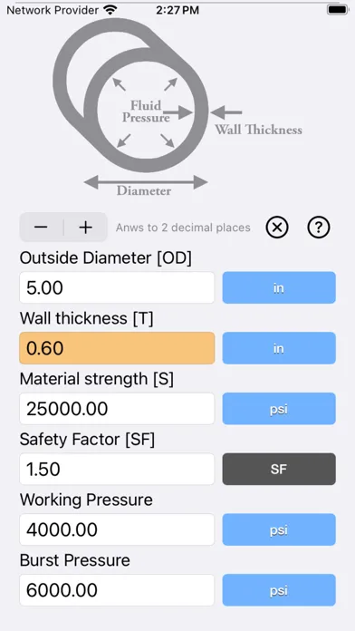 Pipe Working Pressure Calc应用截图