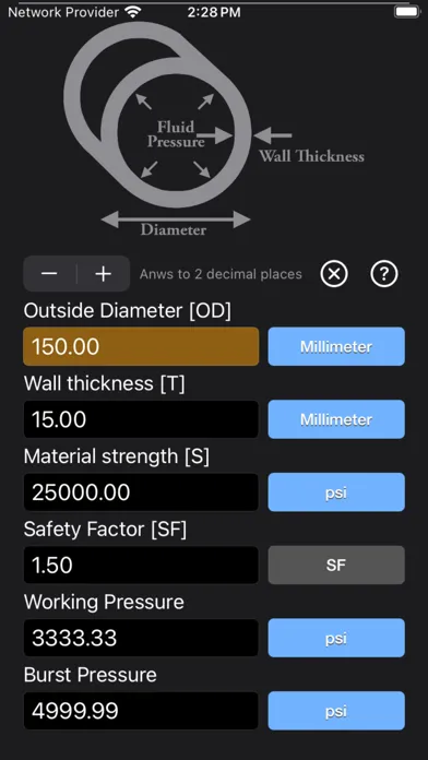 Pipe Working Pressure Calc应用截图