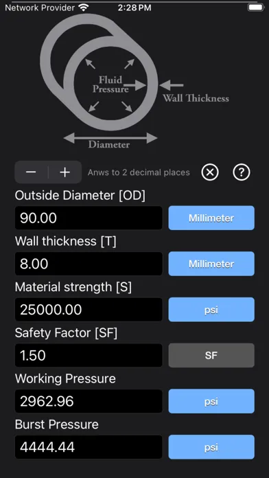 Pipe Working Pressure Calc应用截图