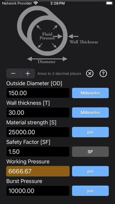 Pipe Working Pressure Calc应用截图