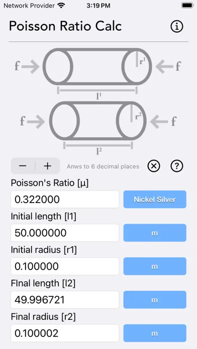 Poisson Ratio Calculator স্ক্রিনশট