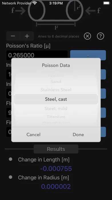 Poisson Ratio Calculator স্ক্রিনশট