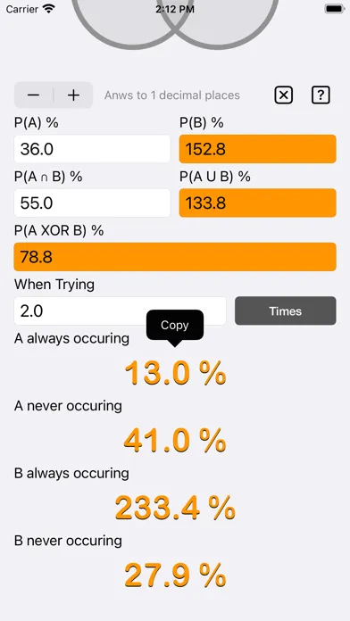 Tangkapan skrin Probability Calculator Plus