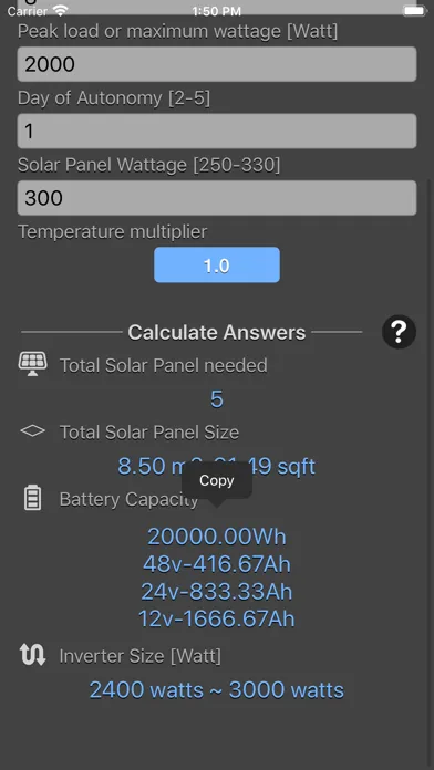 Solar Panel Calculator Plus Ekran Görüntüleri