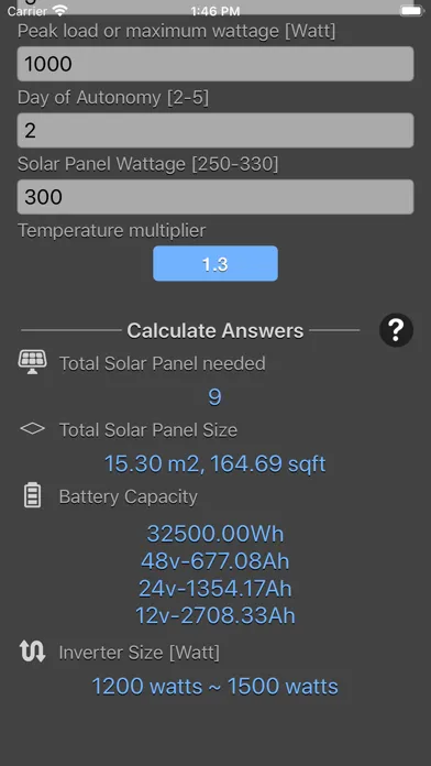 Solar Panel Calculator Plus Ekran Görüntüleri