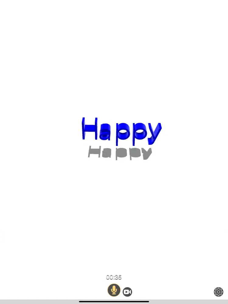ภาพหน้าจอของ Speach To 3D Text iPad 