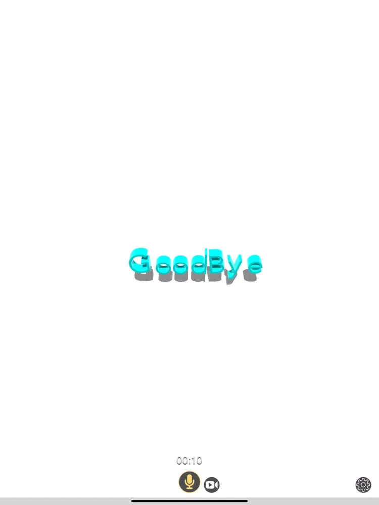 ภาพหน้าจอของ Speach To 3D Text iPad 