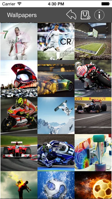 Capturas de tela do Wallpapers Collection Sport Edition