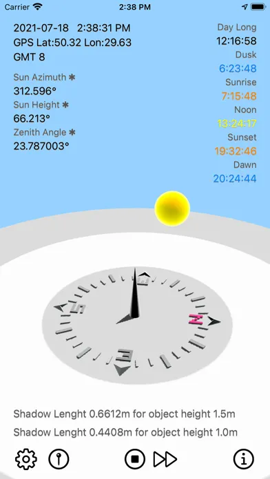 Sun Calculator سکرین شاٹس