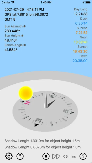 Sun Calculator سکرین شاٹس