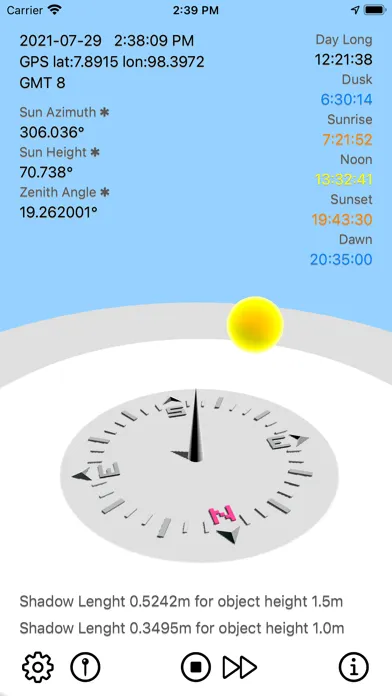 Sun Calculator سکرین شاٹس