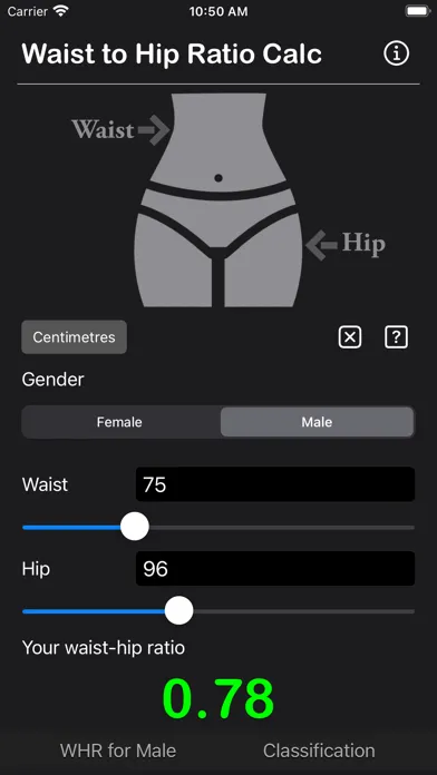 Capturas de pantalla de Waist to Hip Ratio Calc