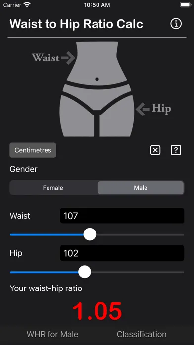Capturas de pantalla de Waist to Hip Ratio Calc