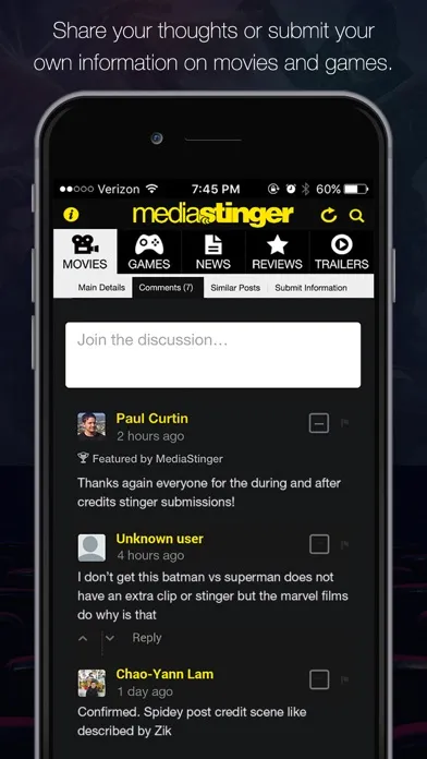 MediaStinger - Movie and Video Game After Credits应用截图