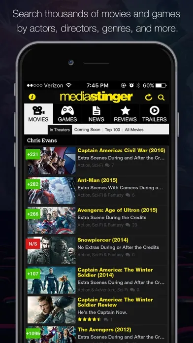MediaStinger - Movie and Video Game After Credits应用截图