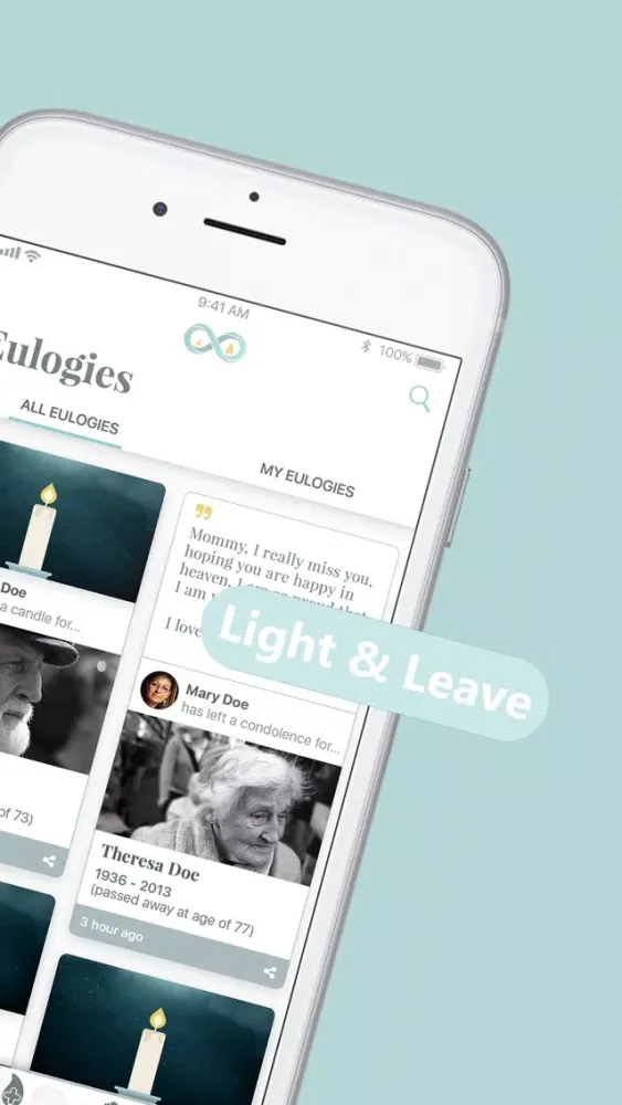 Captures d'écran de Nity - Online Memorial App