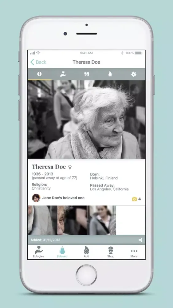 Captures d'écran de Nity - Online Memorial App